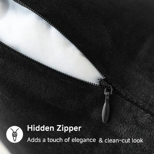 Black Velvet Square Cushion Cover Without Filling